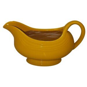Fiestaware Fiesta CERAMIC Gravy Sauce Boat Dish Butterscotch Orange CONTAINER